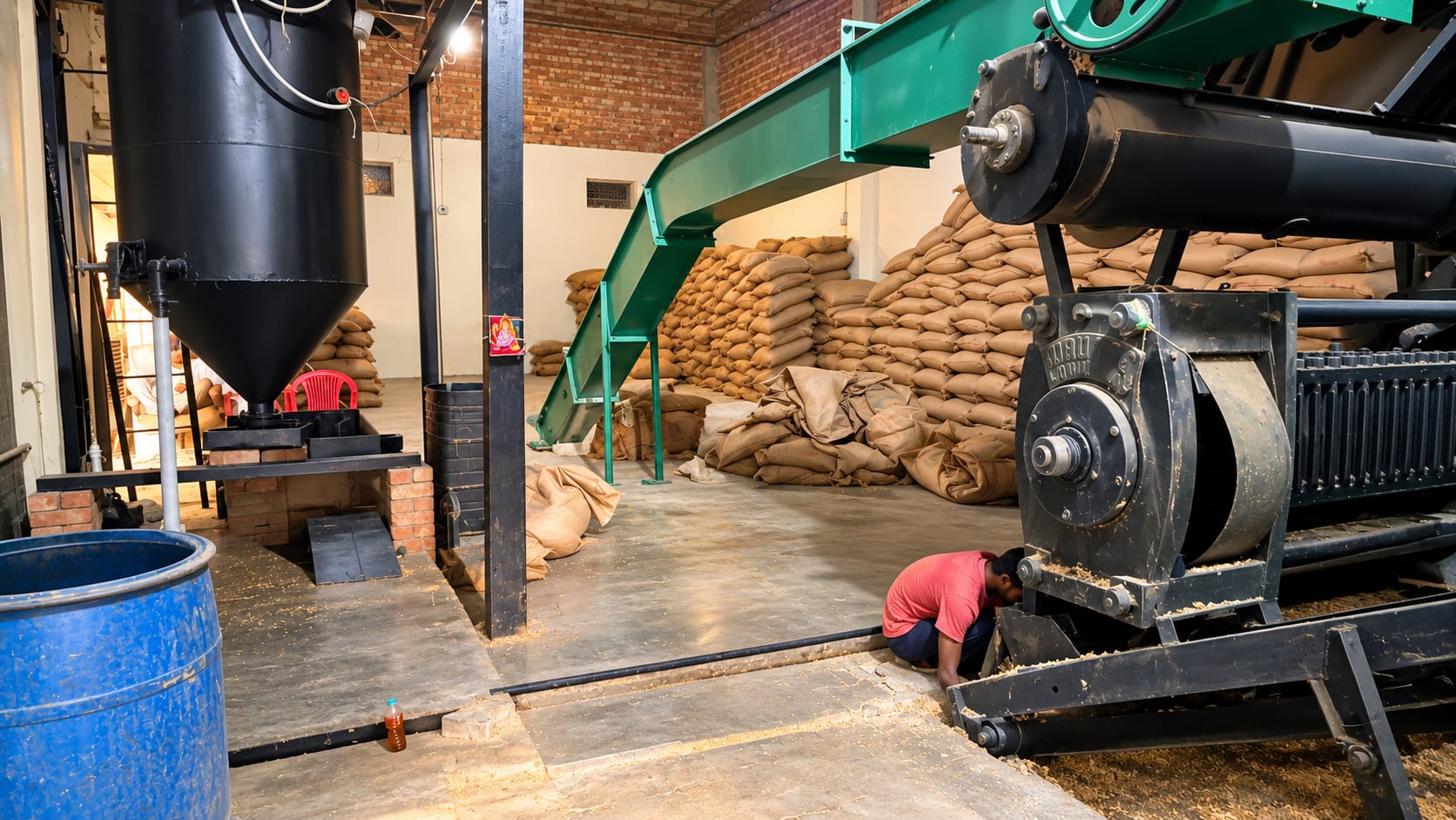 The pressing floor