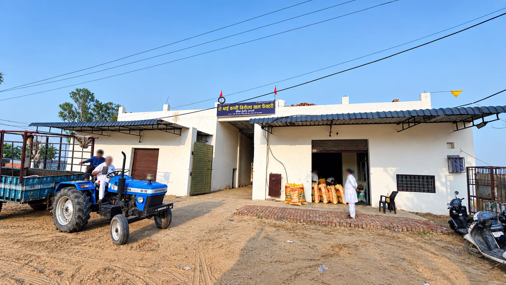 Farmers collecting their order